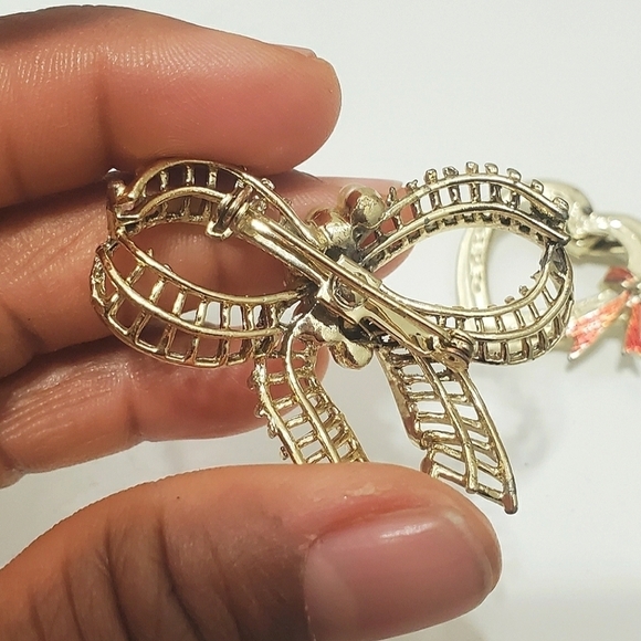 Impressive Solid Silver Heart Bow & Swag Marcasite set Brooch 🌴 - Picture 4 of 5